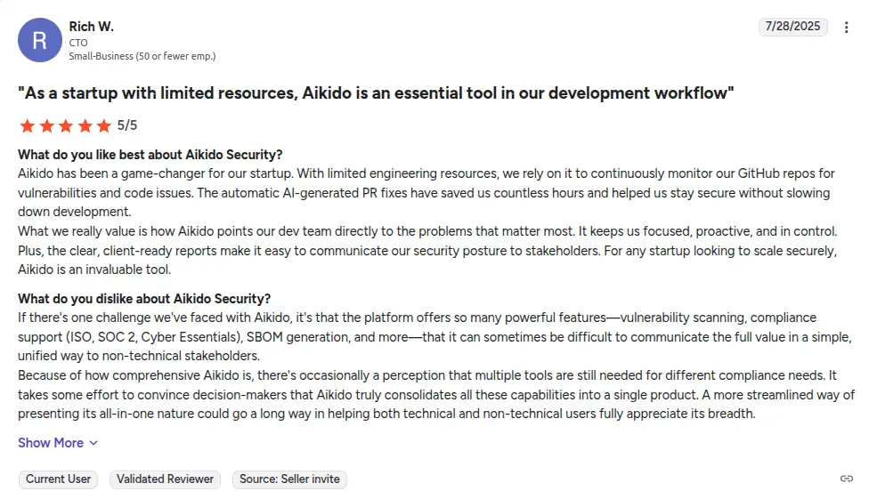 Aikido Security review