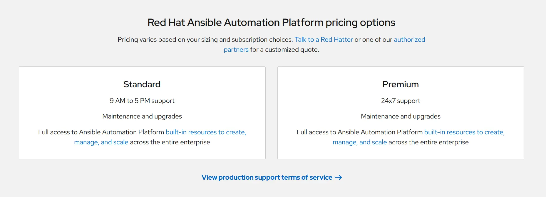 Ansible pricing