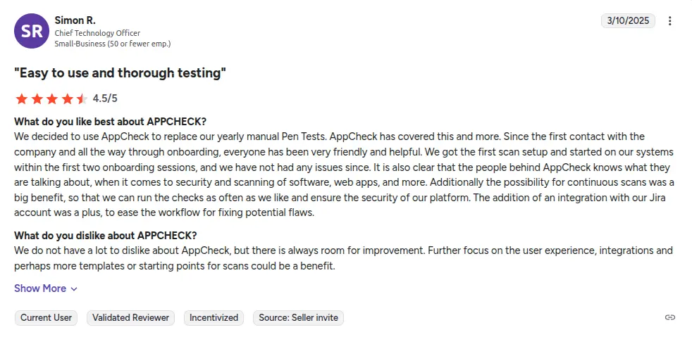 AppCheck review