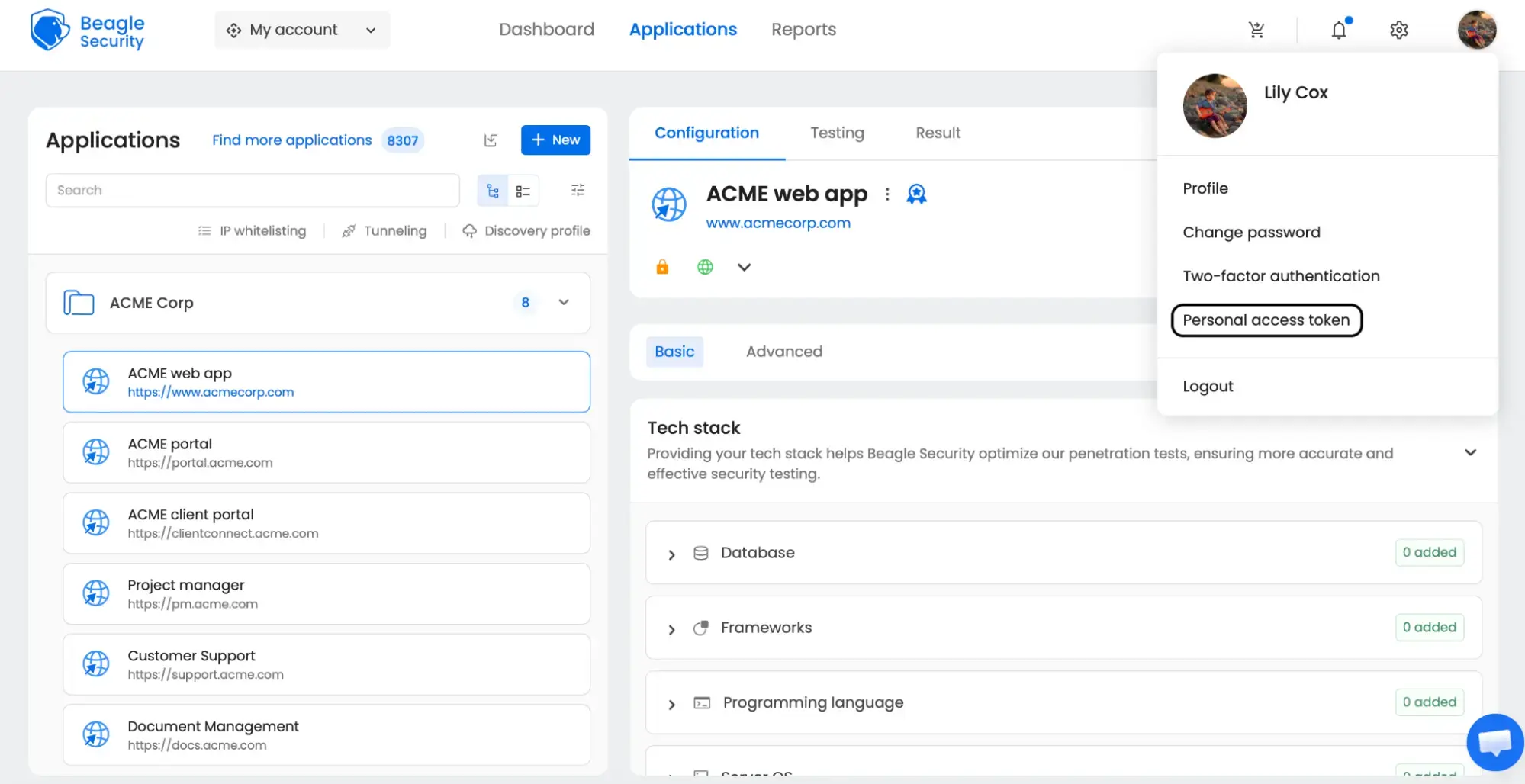 Beagle Security Screenshot