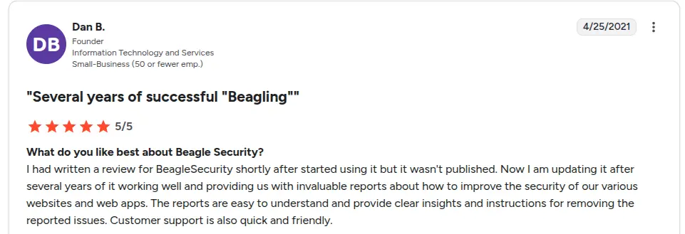 Beagle Security reviews