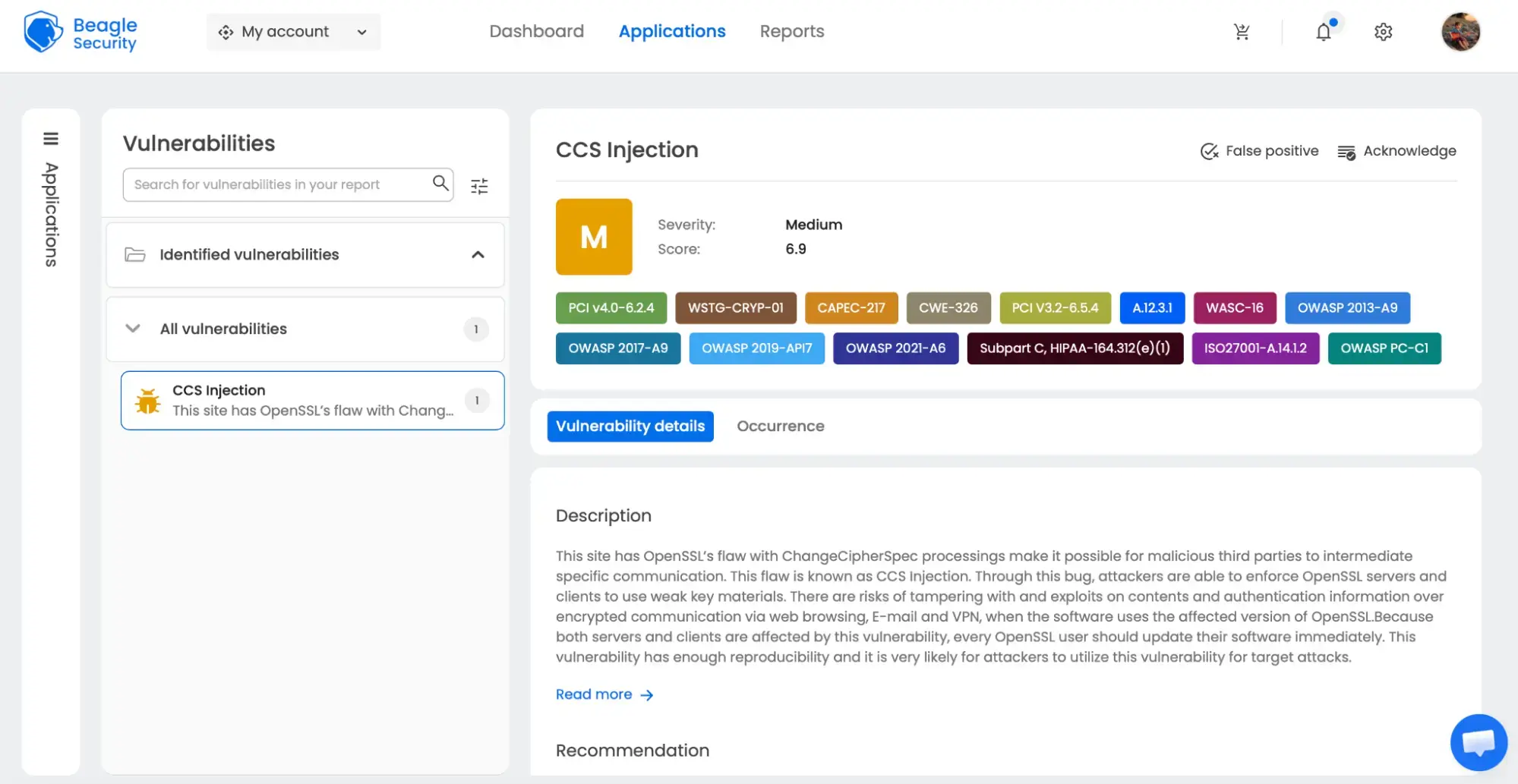 Beagle Security Screenshot