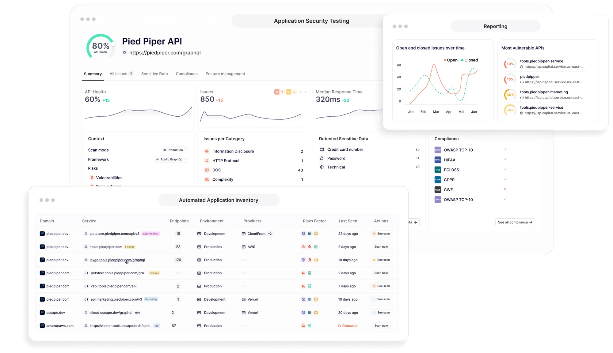 Escape DAST dashboard