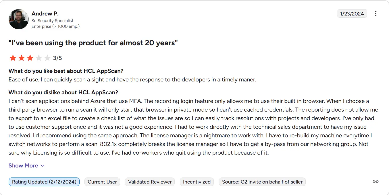 HCL AppScan review