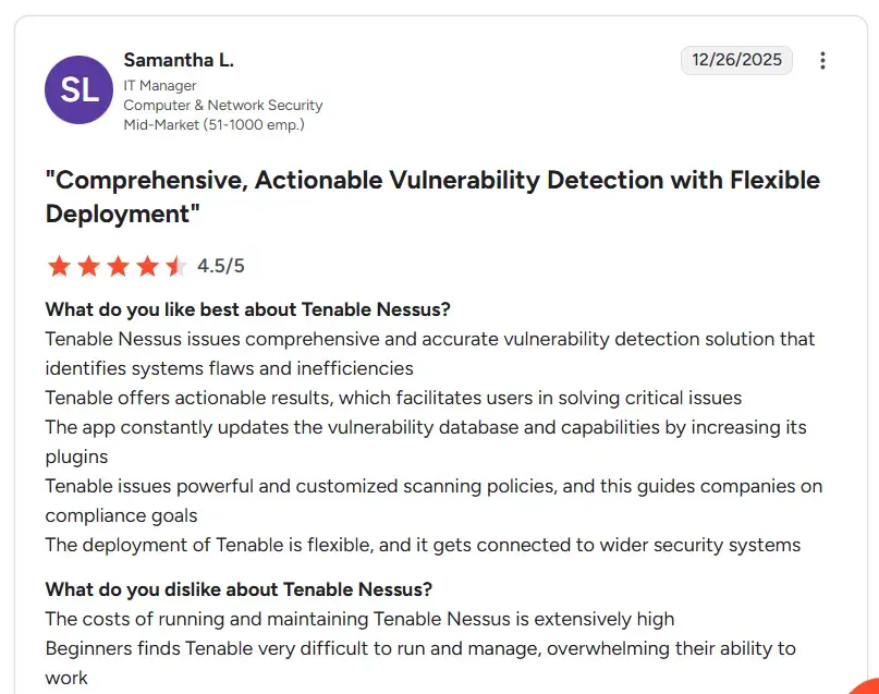 Nessus Vulnerability Scan