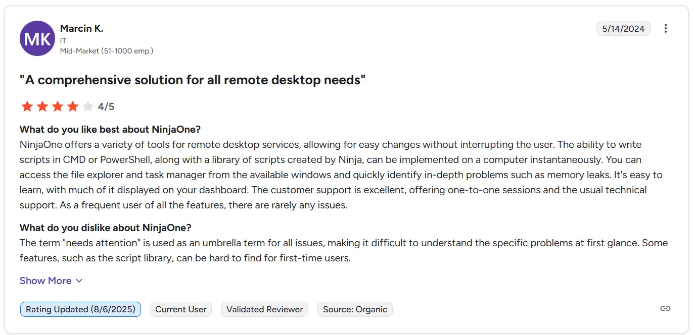 NinjaOne review
