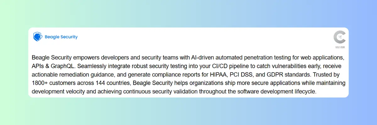 Beagle Security listed on OWASP supporters list.