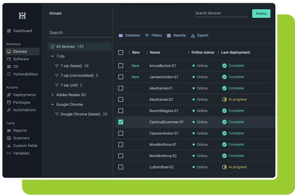 PDQ dashboard