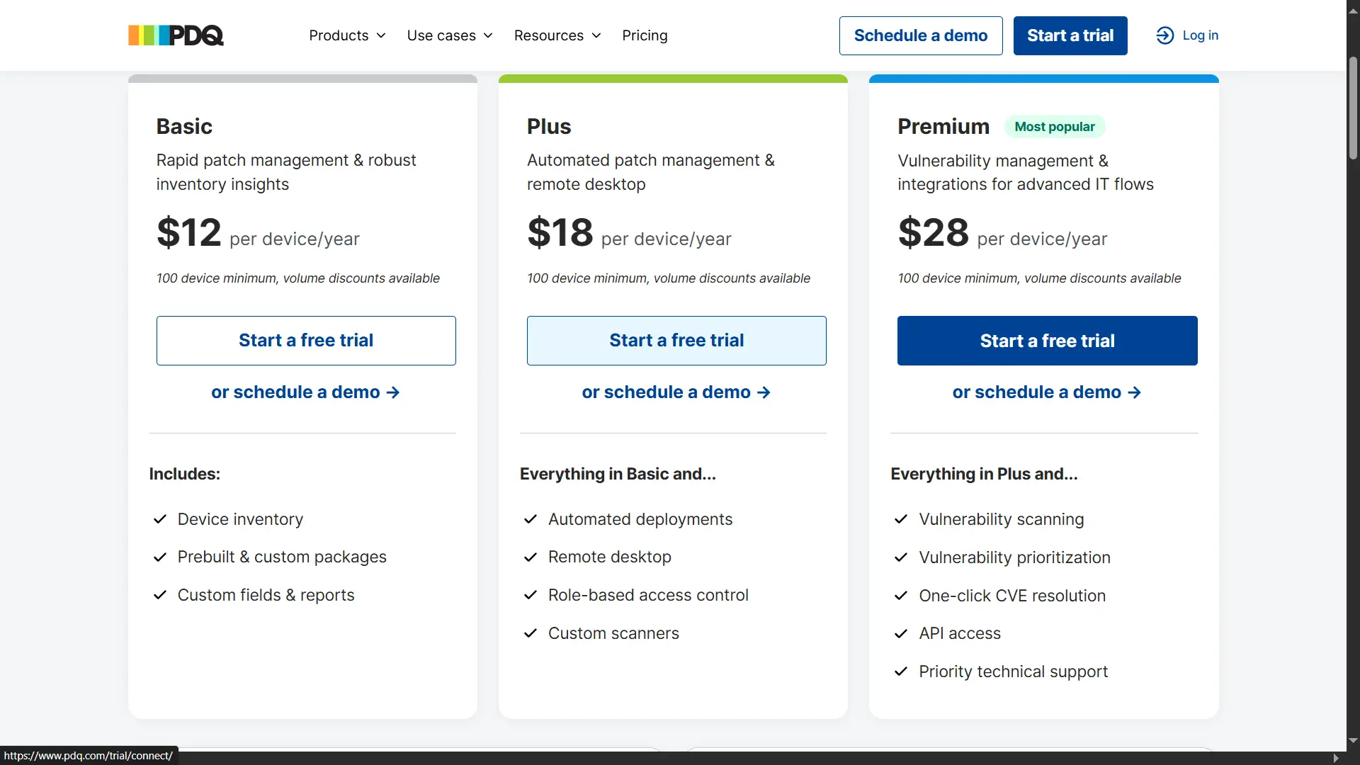PDQ pricing