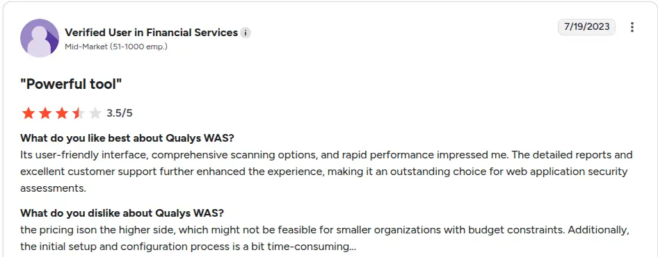 Qualys reviews
