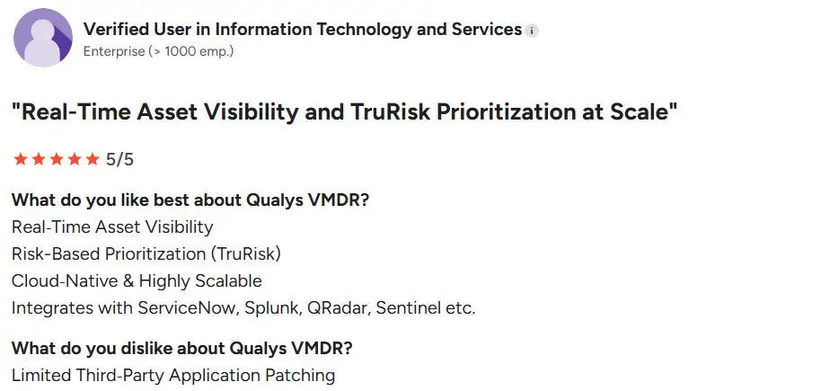 Qualys VMDR Screenshot