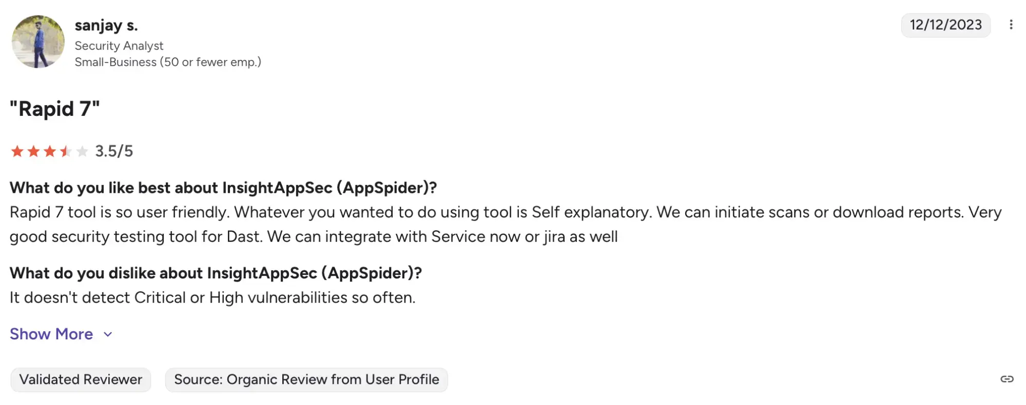 InsightAppSec Screenshot