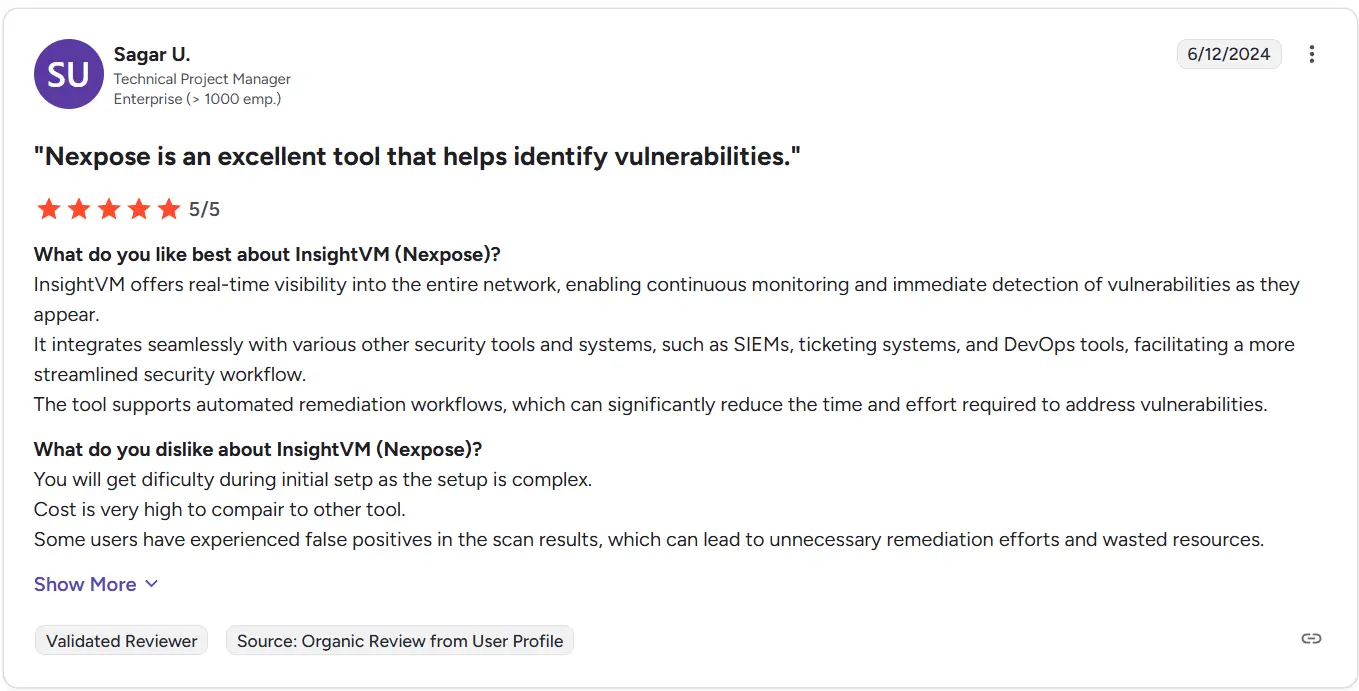 Rapid7 InsightVM review
