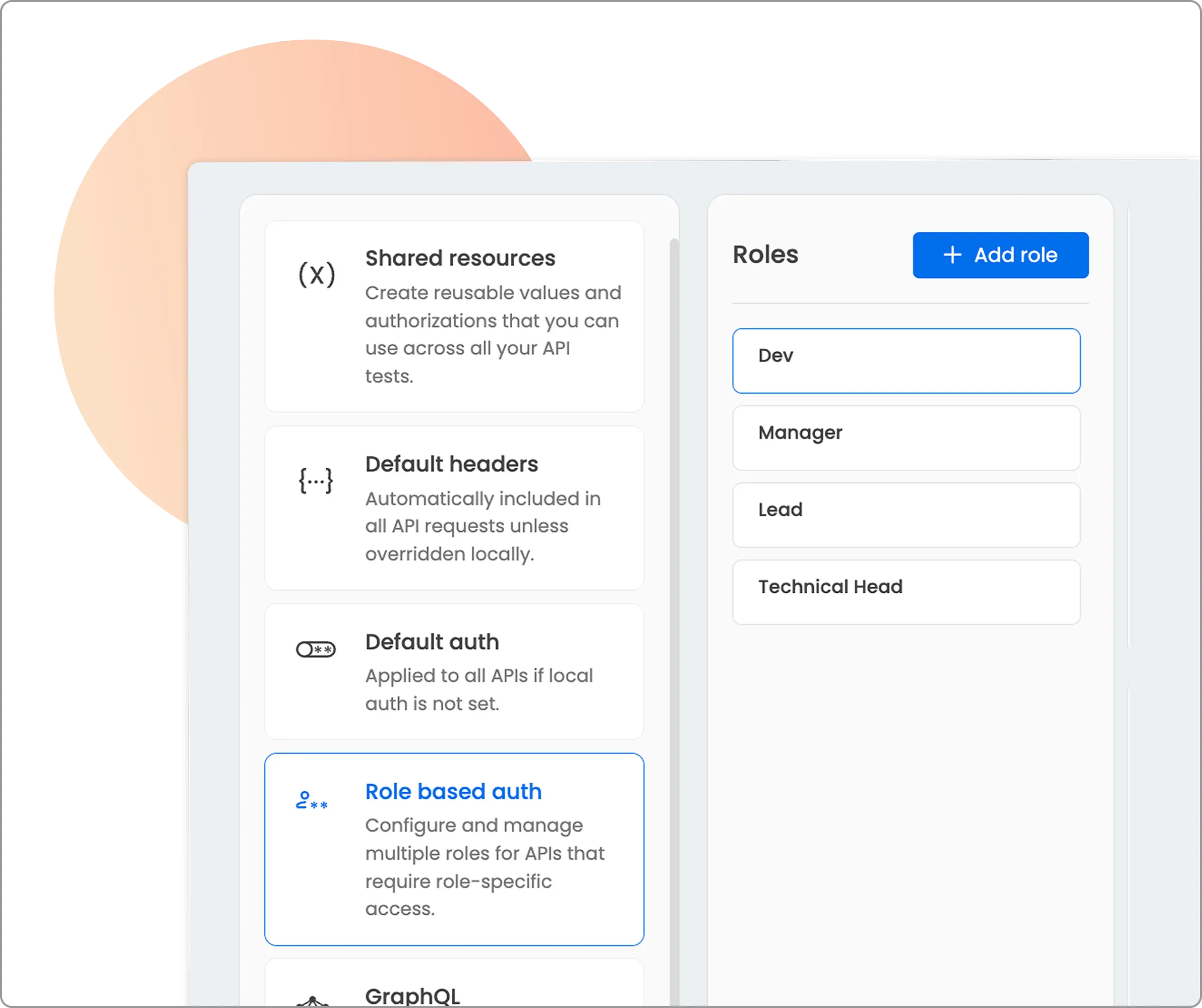 Role-based testing of APIs