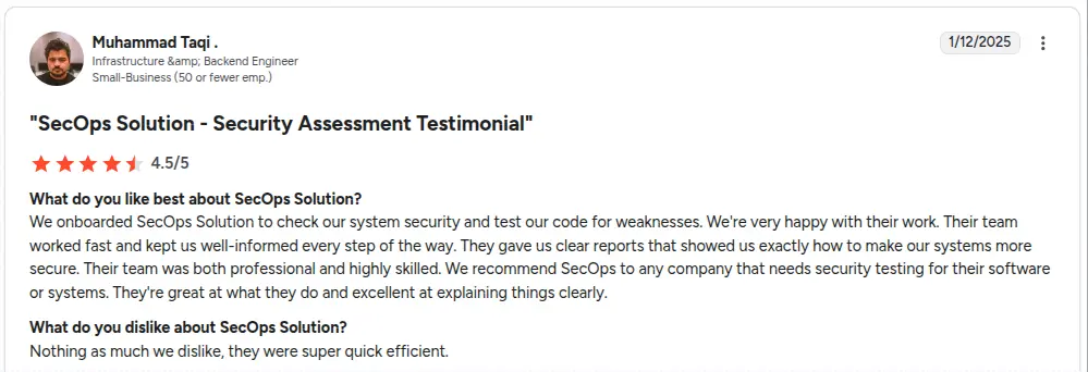 SecOps Solution review