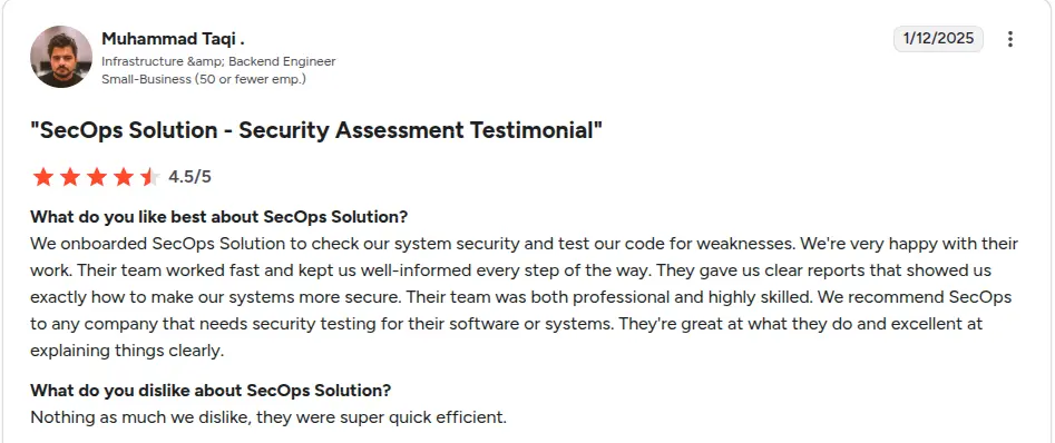 SecOps Solution reviews
