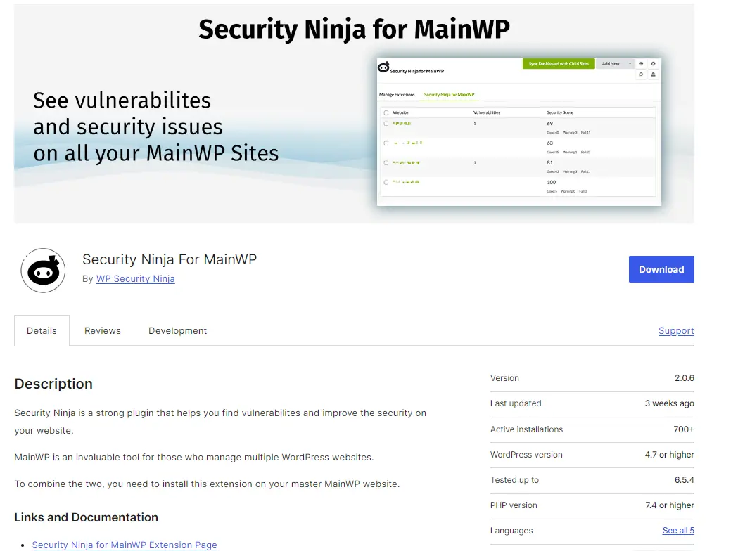 Security Ninja For MainWP