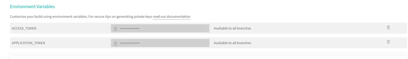 Set up environment variables