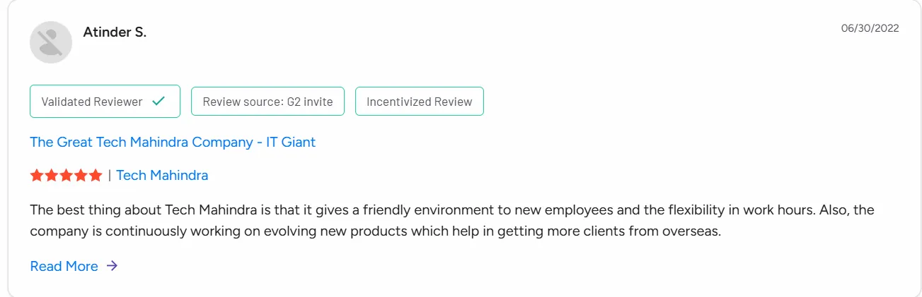 Tech Mahindra review