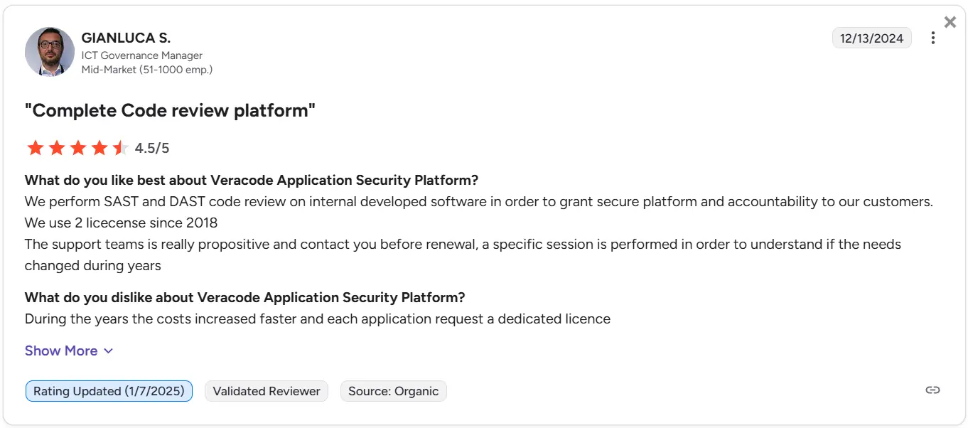 Veracode review