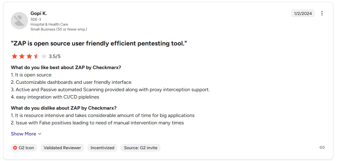 ZAP by Checkmarx reviews