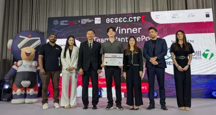 BeSec CTF winners being awarded the first prize.
