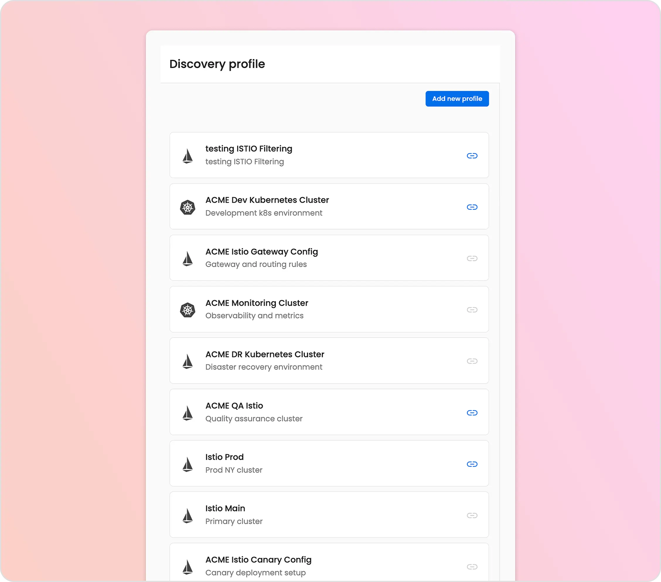 Discovery profile inside Beagle Security dashboard