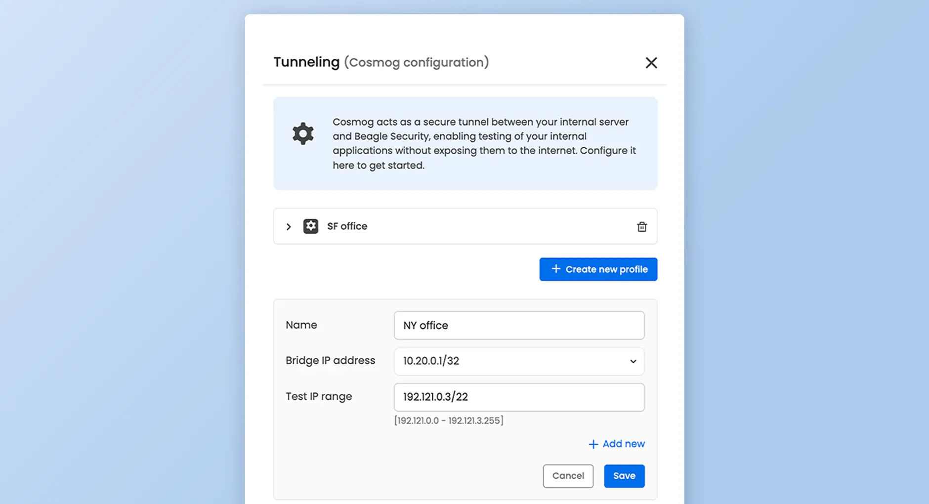 Create a profile