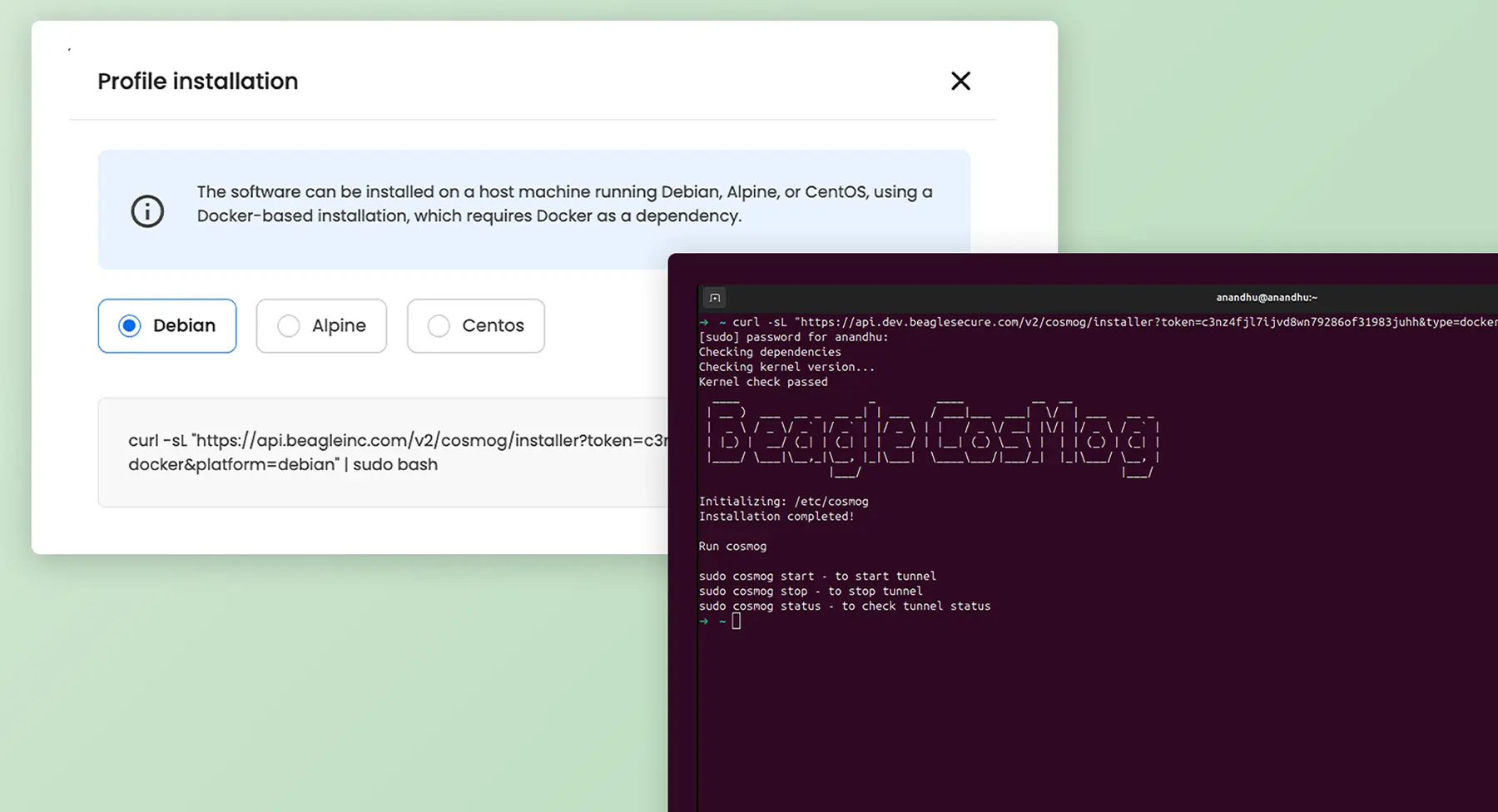 Install the Cosmog client