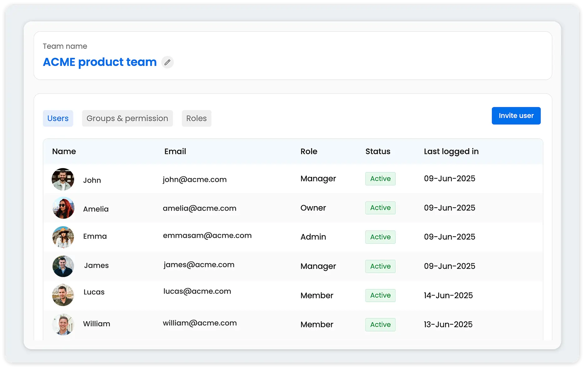 User management