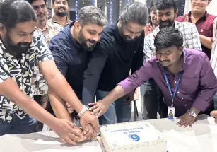 Beagle Security team celebrating the company's 6th anniversary with a cake-cutting ceremony.