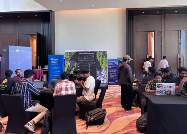 The DomeCTF participants engaged in solving the challenges at the event.