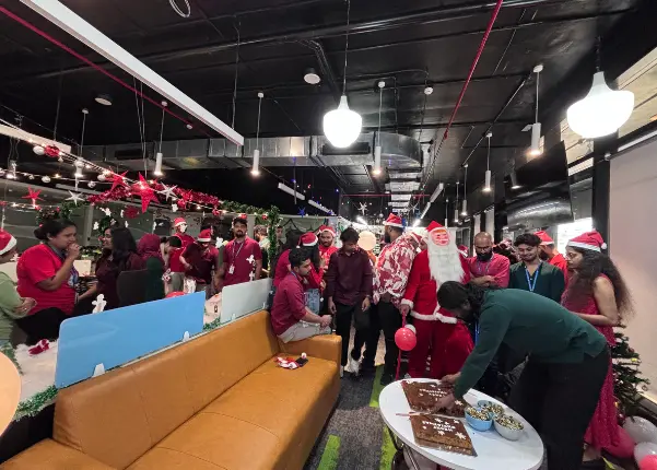 Cake cutting celebration