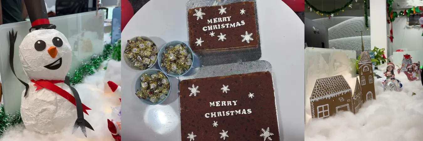A photo if the Christmas cake.