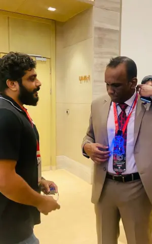 Our co-founder in conversation with one of the chief guests