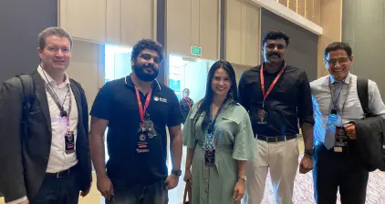 Our co-founder with a group of cyber security enthusiasts.