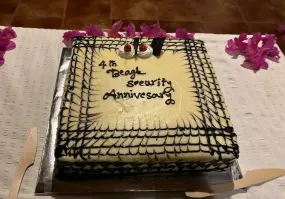 Fourth anniversary cake