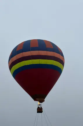 Hot air balloon ride at the adventure park.