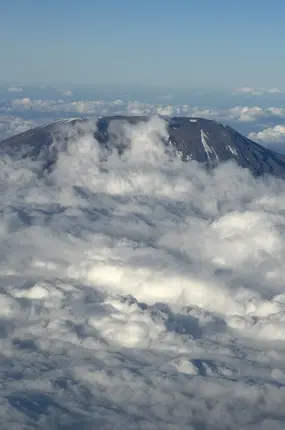 Up above the clouds at Mt. Kilimanjaro