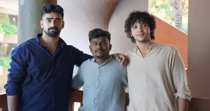 Team members posing for a photo during the celebrations.