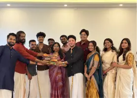 Prizes being distributed for the Onam game winners