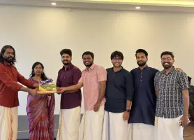 Prizes being distributed for the Onam game winners