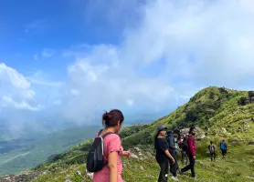 Lost in the serenity of Ponmudi's emerald landscapes during our Seethatheertham trek